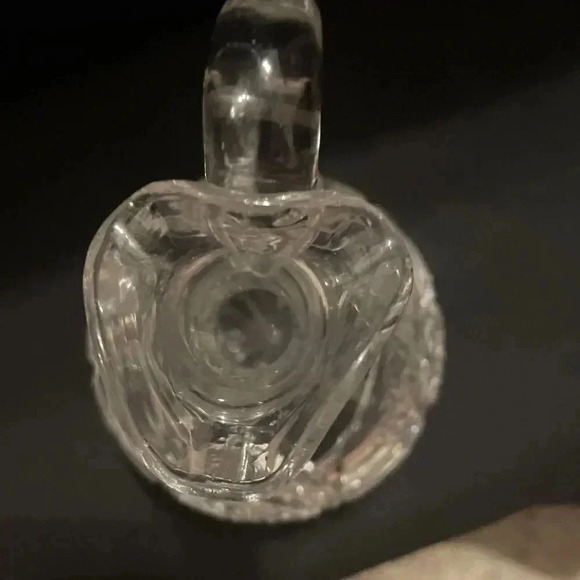 American Brilliant Hand Cut Crystal Glass Oil Vinegar Cruet Bottle - Picture 5 of 7